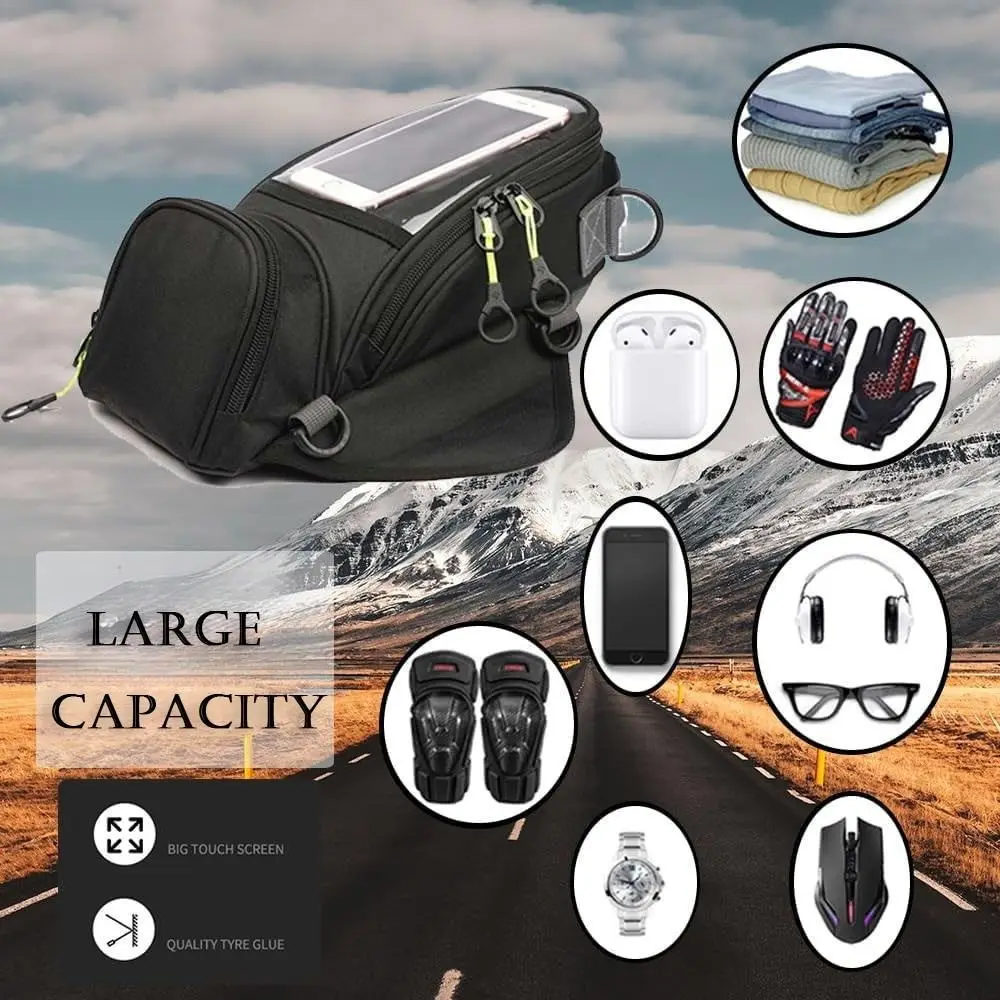 Waterproof Motorcycle Tail Bag Durable Practical Motorcycle Waterproof Bag Pocket Anti-slip Motorcycle Tank Bag Saddle