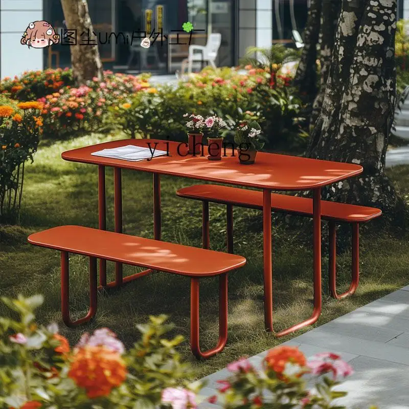 

FY outdoor card seat table and chair table and chair terrace courtyard park milk tea coffee restaurant
