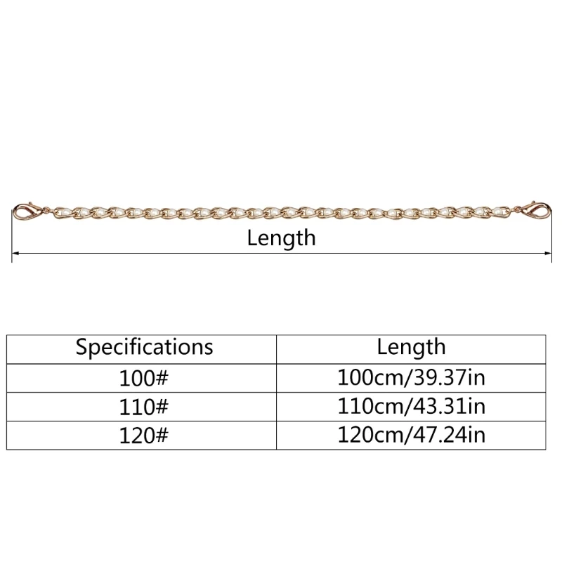 Металлический ремешок с цепочкой и искусственным жемчугом, Сменный ремень через плечо для женщин и девушек