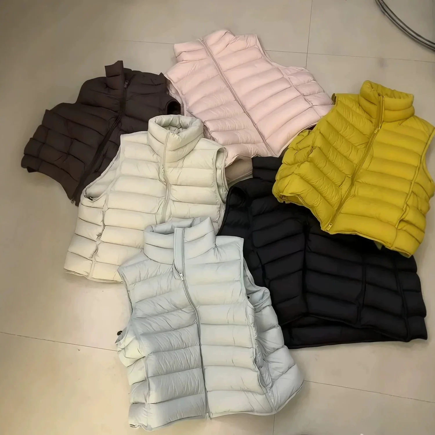 Autumn Winter Stand Up Collar Cotton Vest Korean Casual Fashion Solid Color Simple Loose Stand Up Collar Thick Sleeveless Jacket