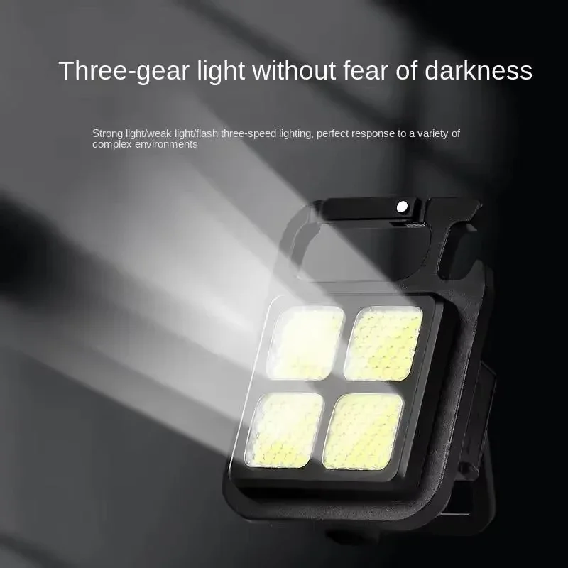 High Bright COB LED Flashlight Multifunctional Camping Lamp Work Light Outdoor Portable EDC Flash Light USB Charging Waterproof