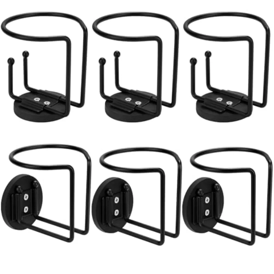 

Магнитный держатель для стаканов из нержавеющей стали SUS 304, черный, подходит для большинства бутылок объемом 0-40 унций, вертикальное или горизонтальное использование на металлических поверхностях