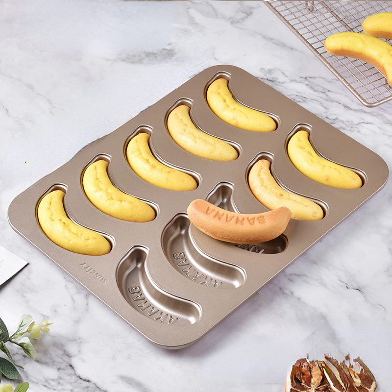 Creative Banana Shape Baking Cake Mold High Carbon Steel DIY Handmade Home Kitchen Tools