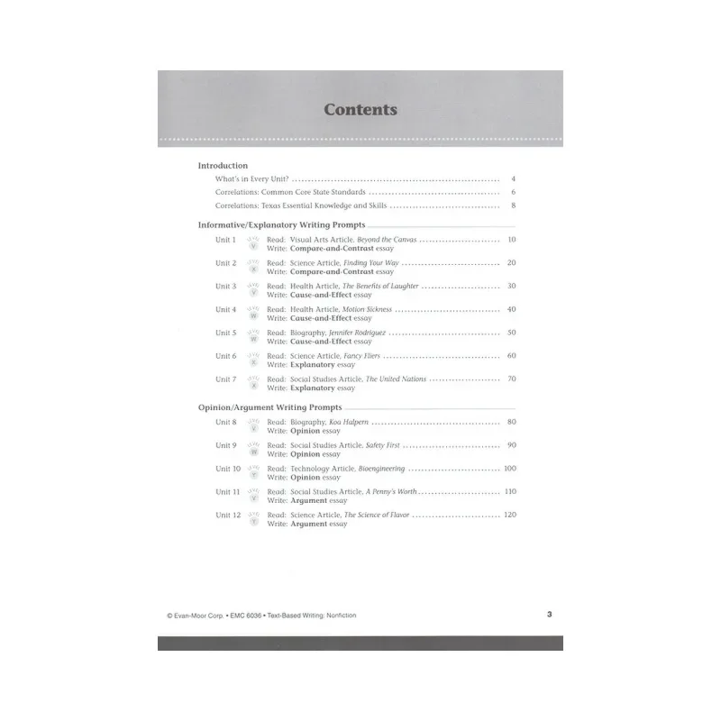 Evan-Moor Text-Based Writing Nonfiction, Grade 6 Workbook,aged 9 10 11 12, English book 9781613689998