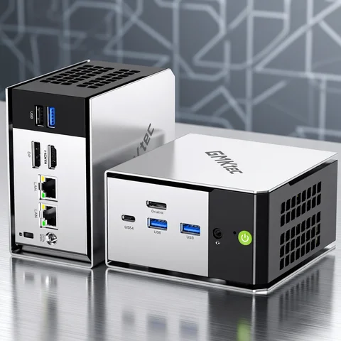 GMKtec M8 Mini PC AMD Ryzen 5 PRO 6650H 16GB RAM NO SSD NO OS Mini Desktop Computers Triple 4K Display, WiFi5.2,BT6E, USB-C, DP