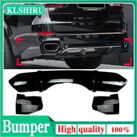 2014 To 2018 For BMW X5 F15 M Sport M-Tech MP Rear Bumper Lip Diffuser Spoiler Side Splitter Cover ABS Gloss Black Carbon Fiber