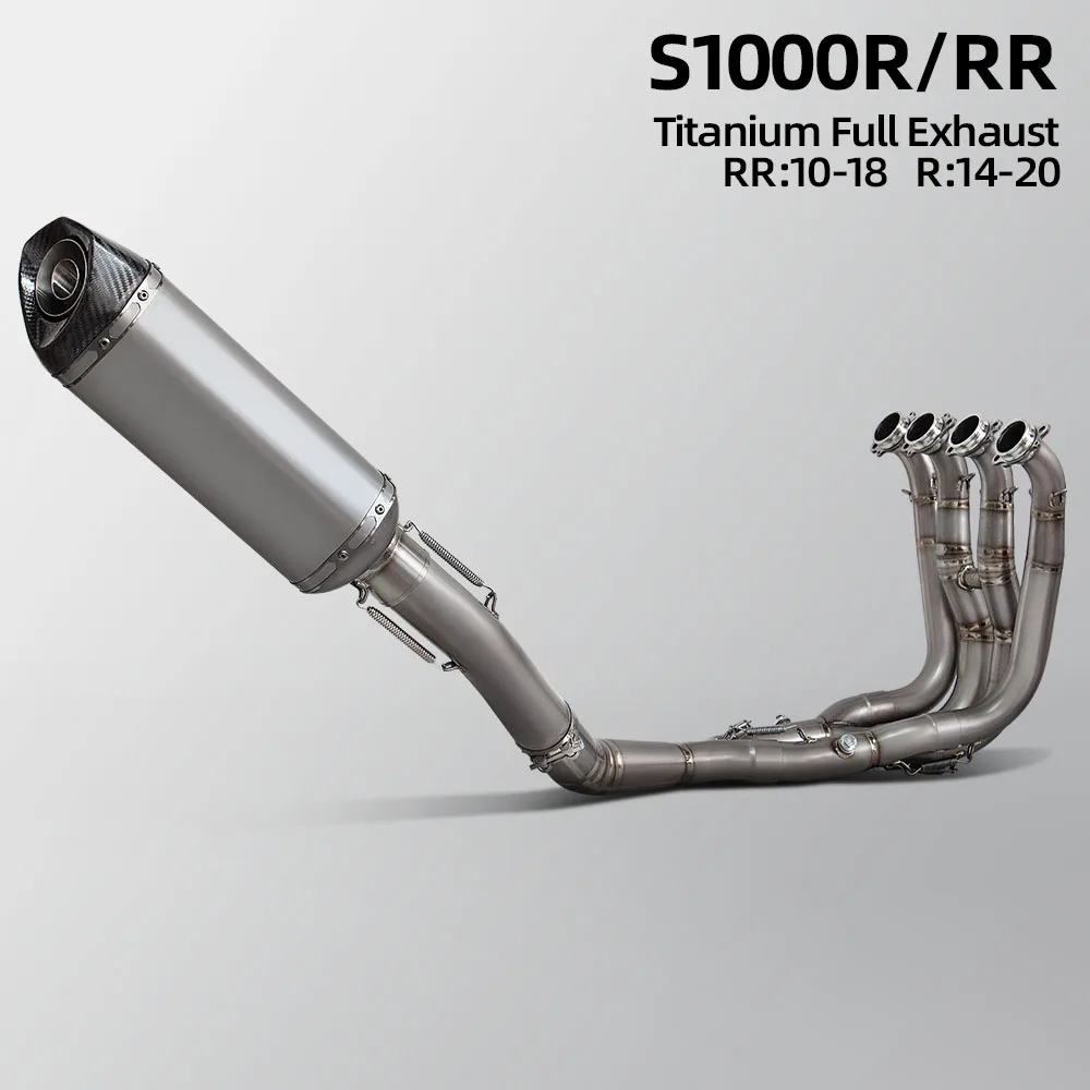 For BMW S1000RR 10-18 S1000R 14-20 Motorcycle Exhaust Full Titanium System Modify Escape Manifold Muffler with DB Killer