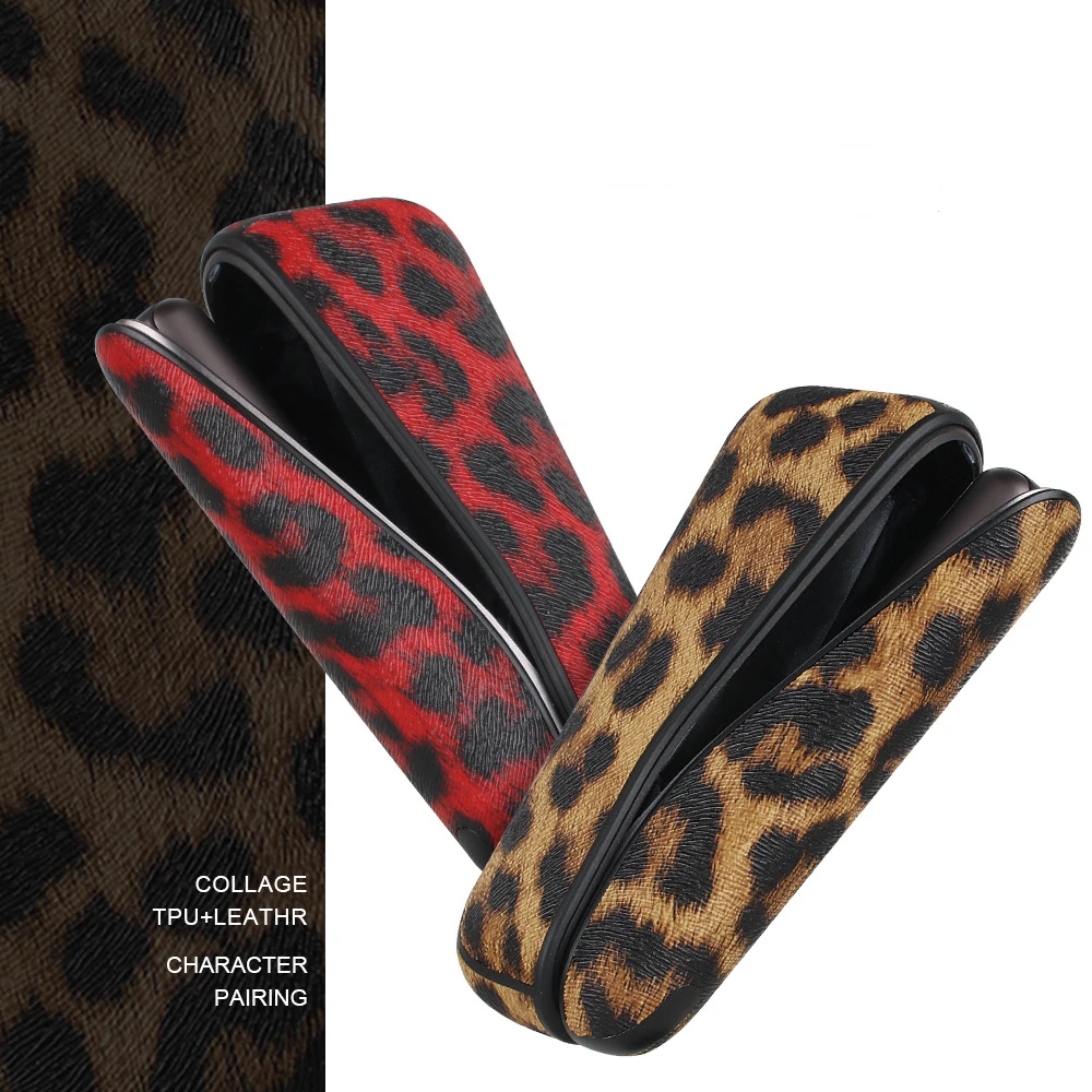 Fashion Leopard Pattern High Quality PU Leather Case with Door Cover for Lil solid dual Full Protection Case Side Cover