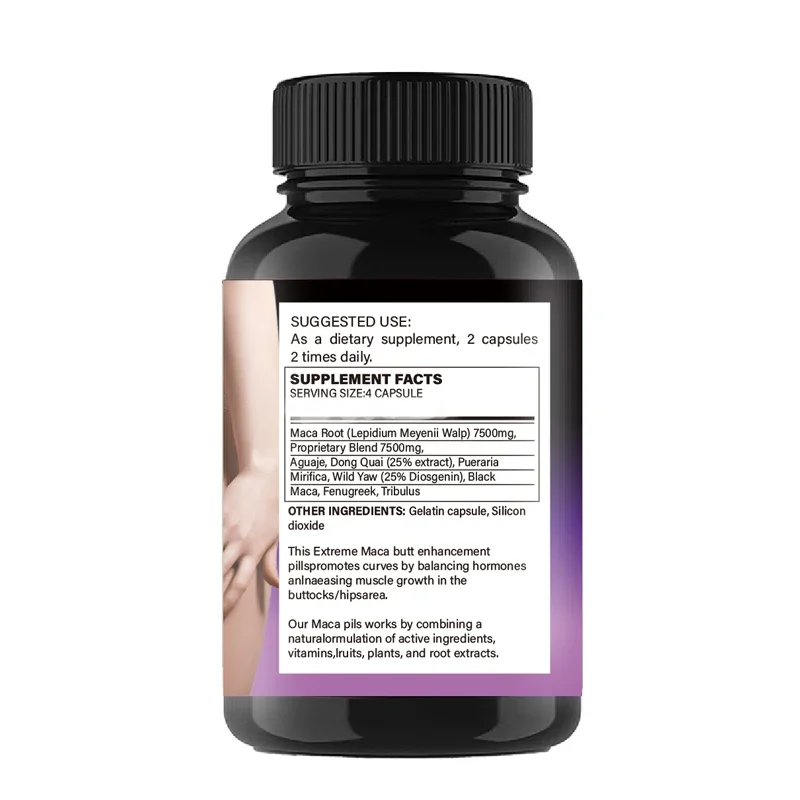 60 كبسولة مكملات تكبير الورك والثدي تزيد من المنحنيات الطبيعية وتوفر تعزيز الطاقة الإضافية #3