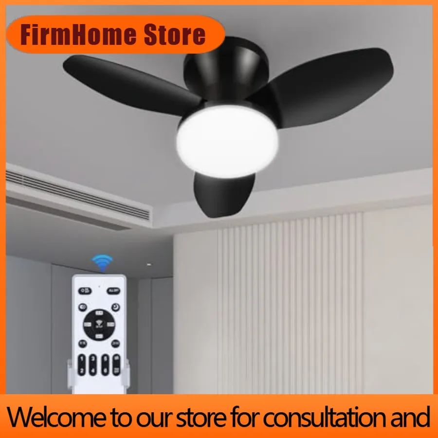 FirmHome StoreCeiling Fans With Lights 24 Inch Low Profile Ceiling Fan With Light And Remote Control Dimmable 6 Speeds 3CCT Flus