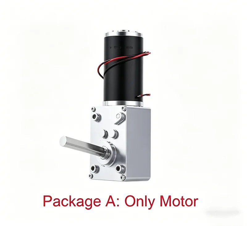 

Large Torque Reduction Worm Gear Motor 51mm Long shaft 5840-31ZY DC 12V/24V High Power 3-100kg/cm Reversible Self-Locking Enging