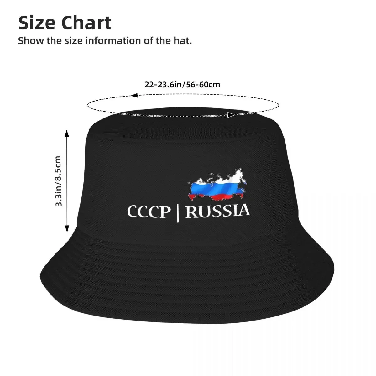 Cccp روسيا العلم دلو القبعات للنساء الرجال شاطئ قبعة الشمس العصرية طوي للمشي الصيد القبعات دروبشيبينغ #4