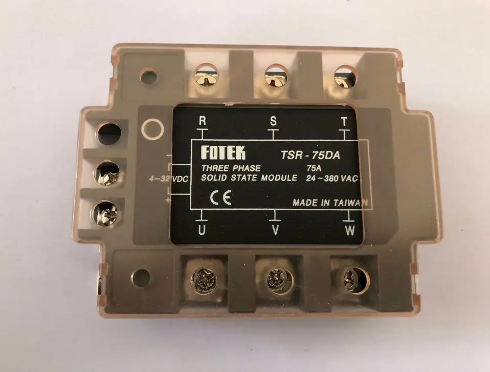 25A 40A 75A 100A TSR-75DA Three-phase SSR input 4-32V DC load 24-380V AC single phase AC solid state relay