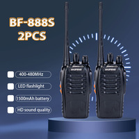 Baofeng 888S Walkie-talkie BF-888S Amateur Radio Two Way Radio UHF400-470MHz 16 Channel 2pcs Optional Headset USB Charger