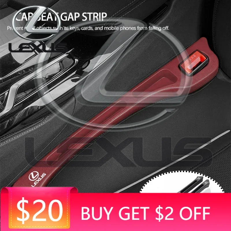 

Emblems Car Seat Gap Plug Organizer PU Filling Strip For Lexus RX330 IS250 Ct200h ES300h RX350 IS300h NX300h UX Car Interior Acc