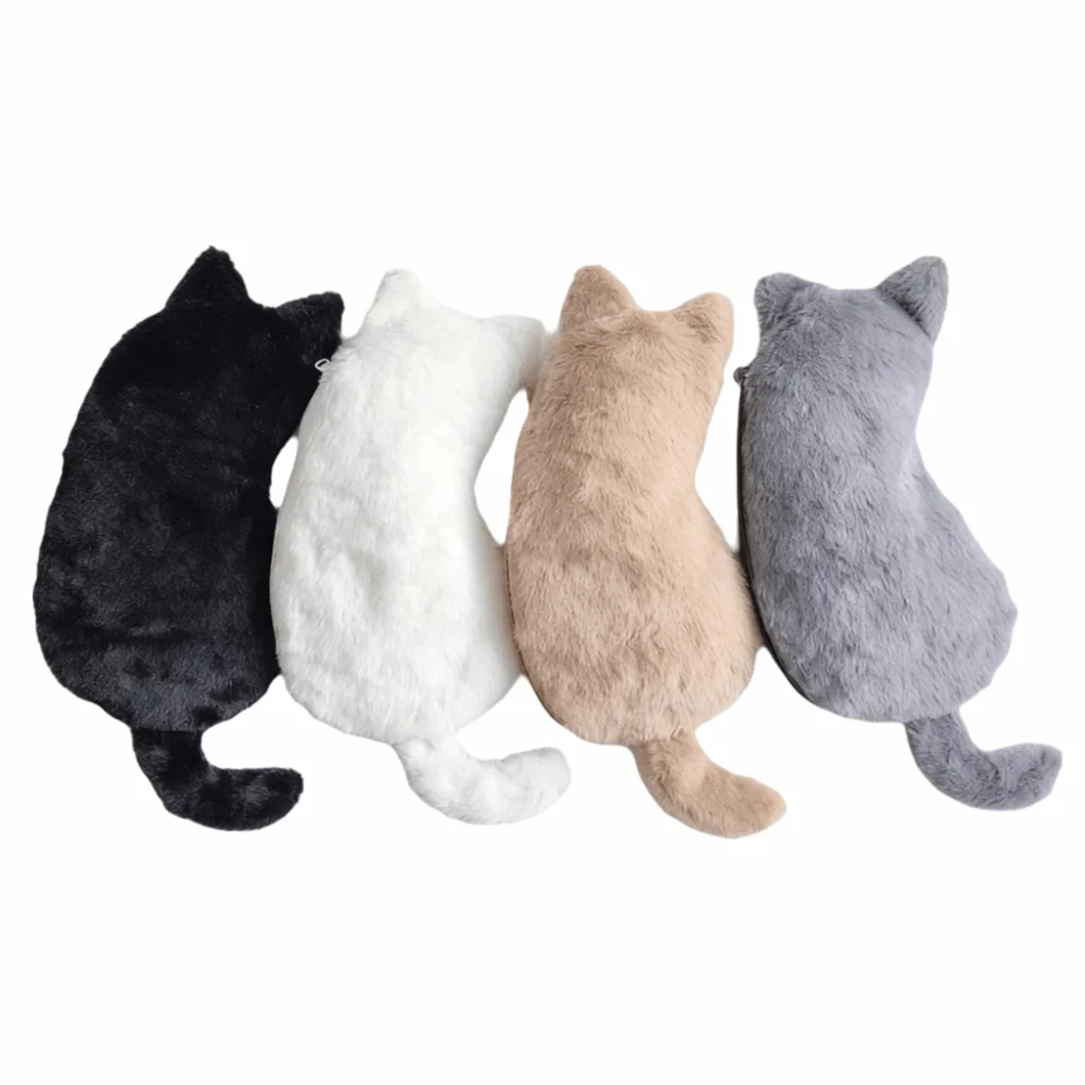 Multiple Colors Cat Pencil Case Christmas Gift Stationery Storage Stationery Box Large Capacity Solid Color