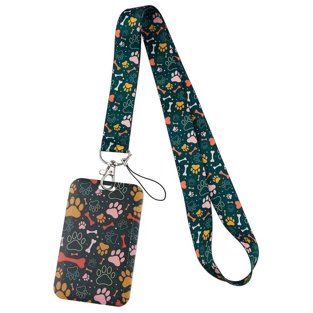 Cute School Supply Keyrings Phone Lanyard Hang Rope Key Holder Animals Lanyards Badge Holder Neck Strap Lanyards ID Card Holder
