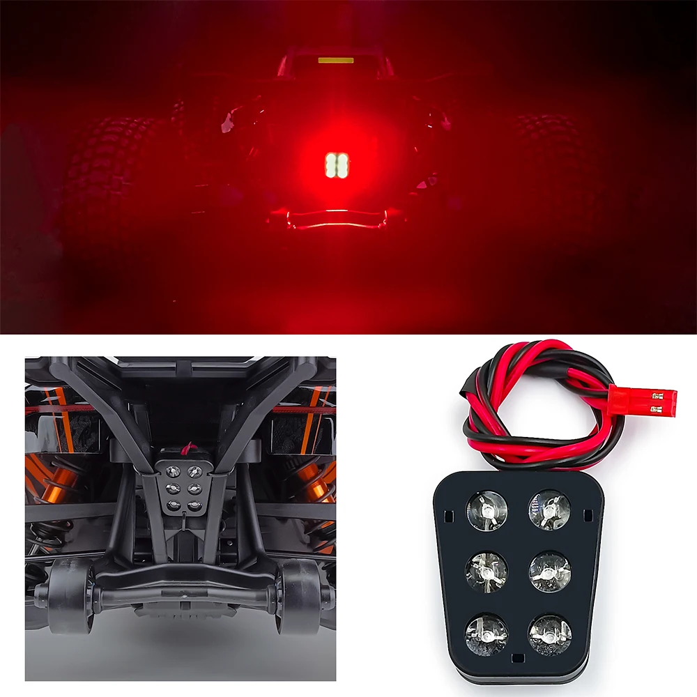 TRINOOD Headlights Taillights Kit Plug Play LED Light Bar Spotlight for 1/6 XRT 8S 4S 4WD Upgrade Parts