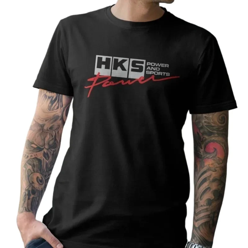 2024 Hot Sale Limited HKS Power And Sportser Performance Turbo Logo Black Size Summer Fashion Informal streetweat crewneck manga