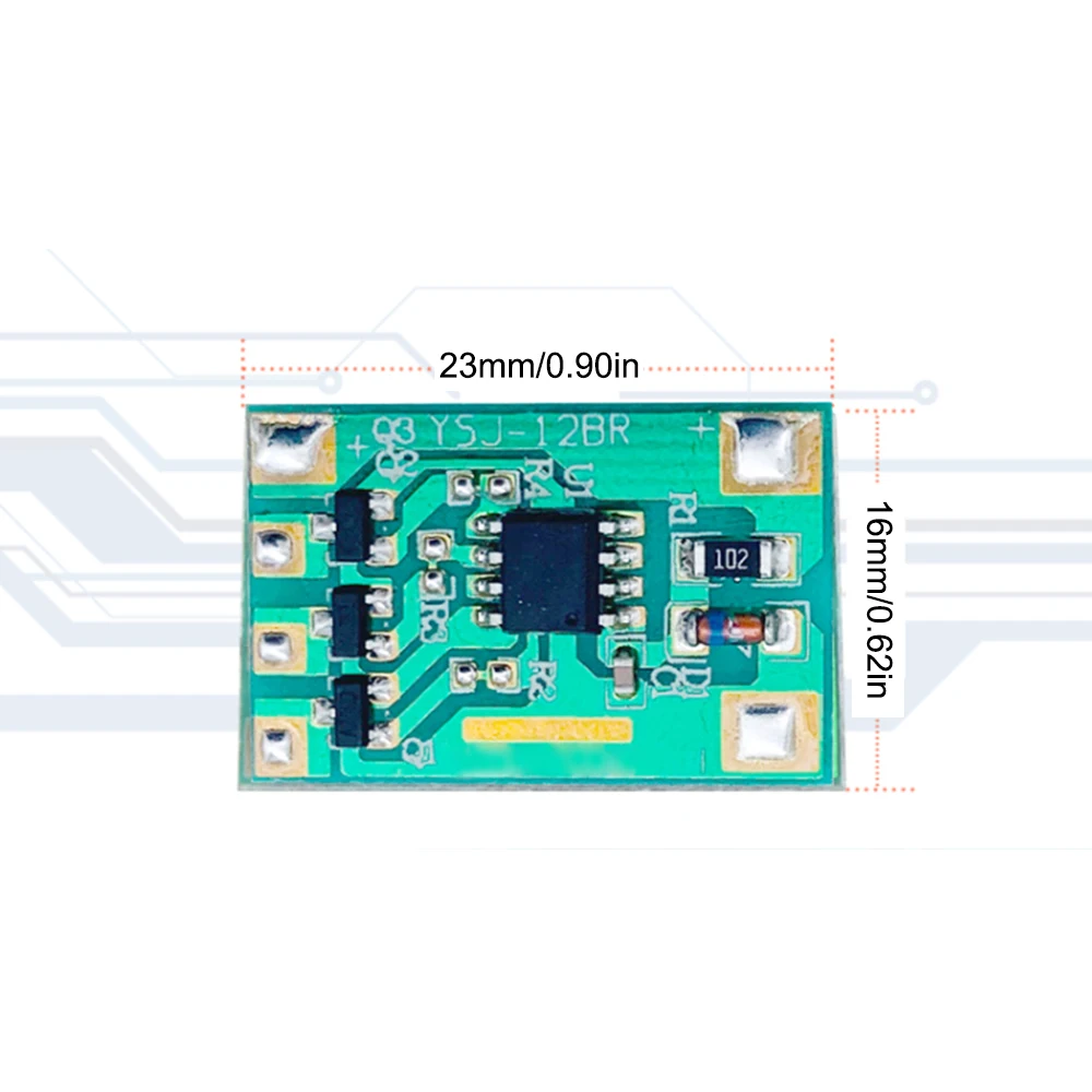 3V 6V 12V Slow Breathing Light Module 3-way 300mAh Light with Slow Flashing Light Gradually on And Off Chip