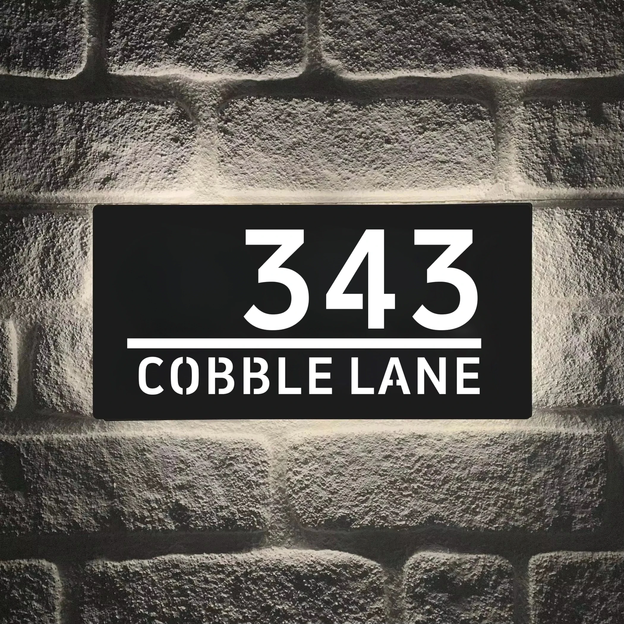 

Personalized Acrylic 3D LED House Number Sign Custom Illuminated Address Plaque Light-Up Outdoor Street Name Sign Modern House