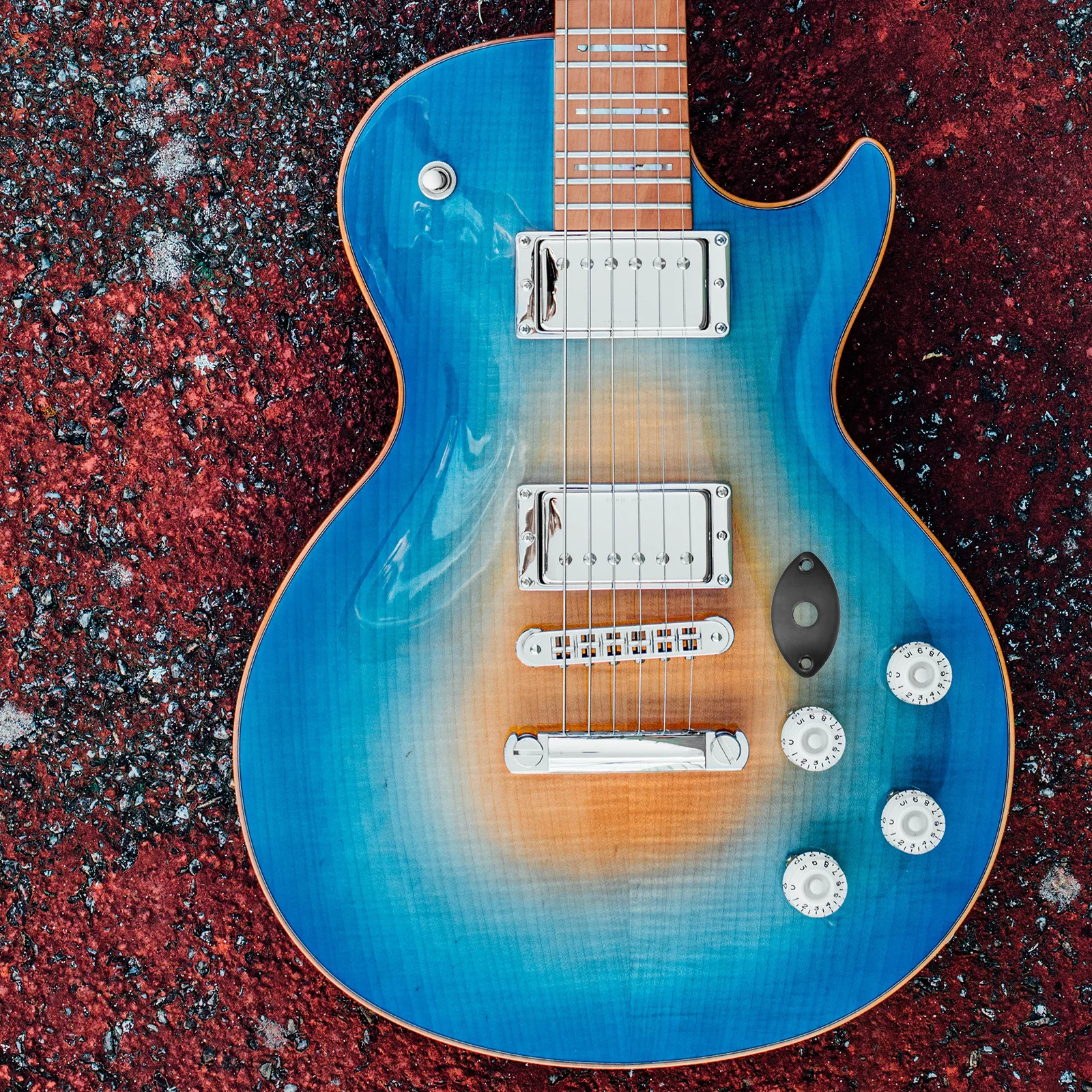 2 قطعة غطاء مقبس إخراج الجيتار المعدني الفاخر طويل الأمد واجهة باس يربك الملحقات غطاء مقبس الجيتار الكهربائي #3