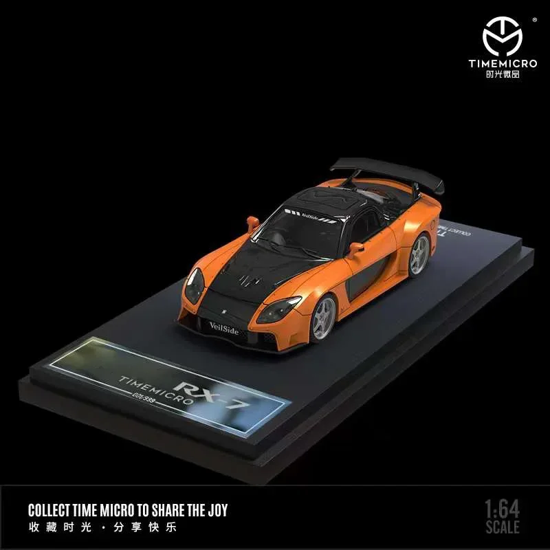 ** Pré-commande ** Time Micro 1:64 Mazda RX-7 Veilside Fast & Furious Orange Diecast Model Car