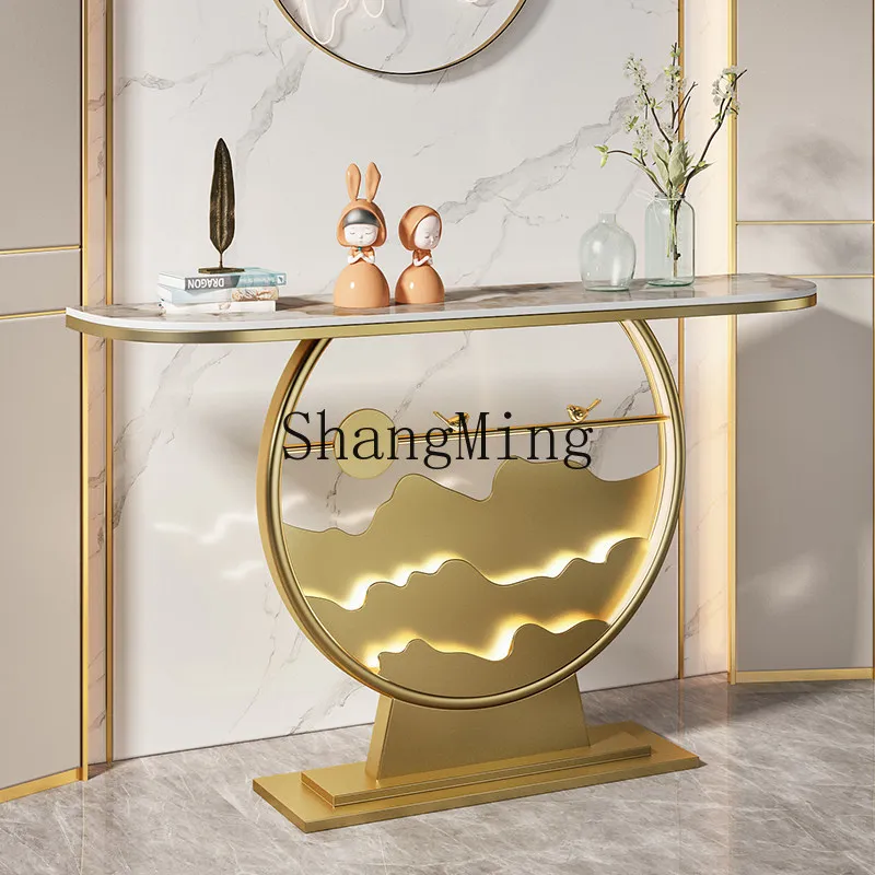 FG Chinese simple living room entrance table cabinet household front door entrance aisle rock slab