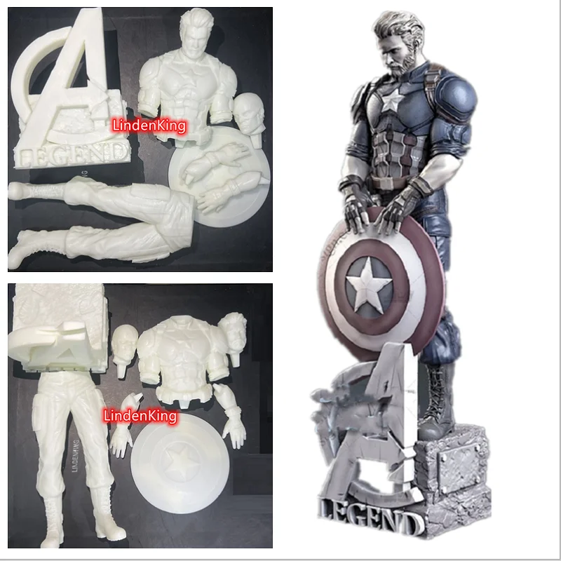 LindenKing American Man  Action Figure 1/8 1/6  3D Printing  Garage Kit GK Model Unpainted High Quality , Gift To Painte A004