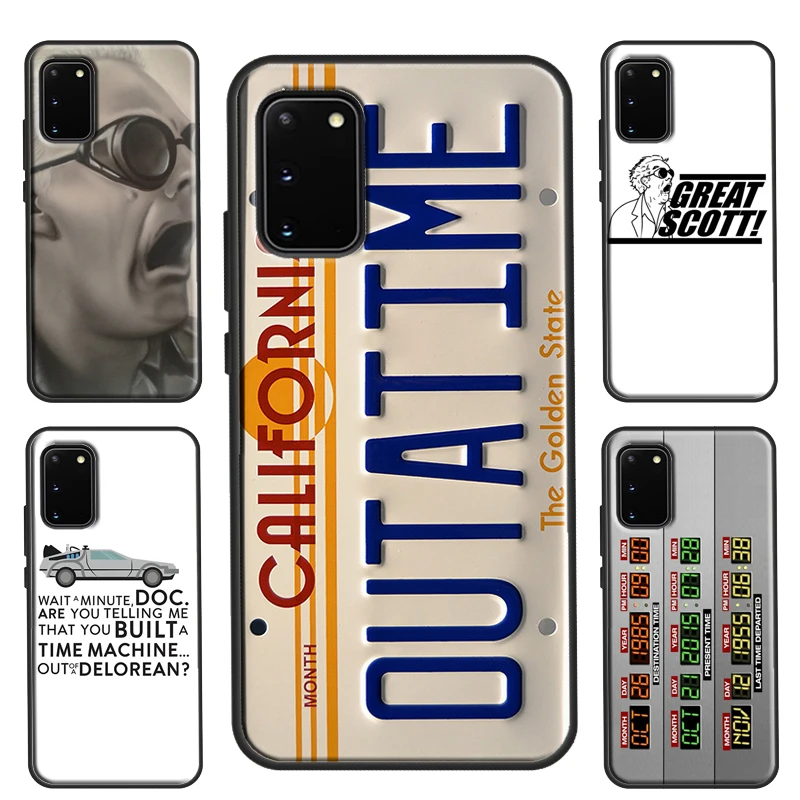 Back To The Future License Plate OUTATIME For Samsung Note 20 Ultra Note 10 Plus Case For Galaxy S21 Ultra S20 FE S8 S9 S10 Plus