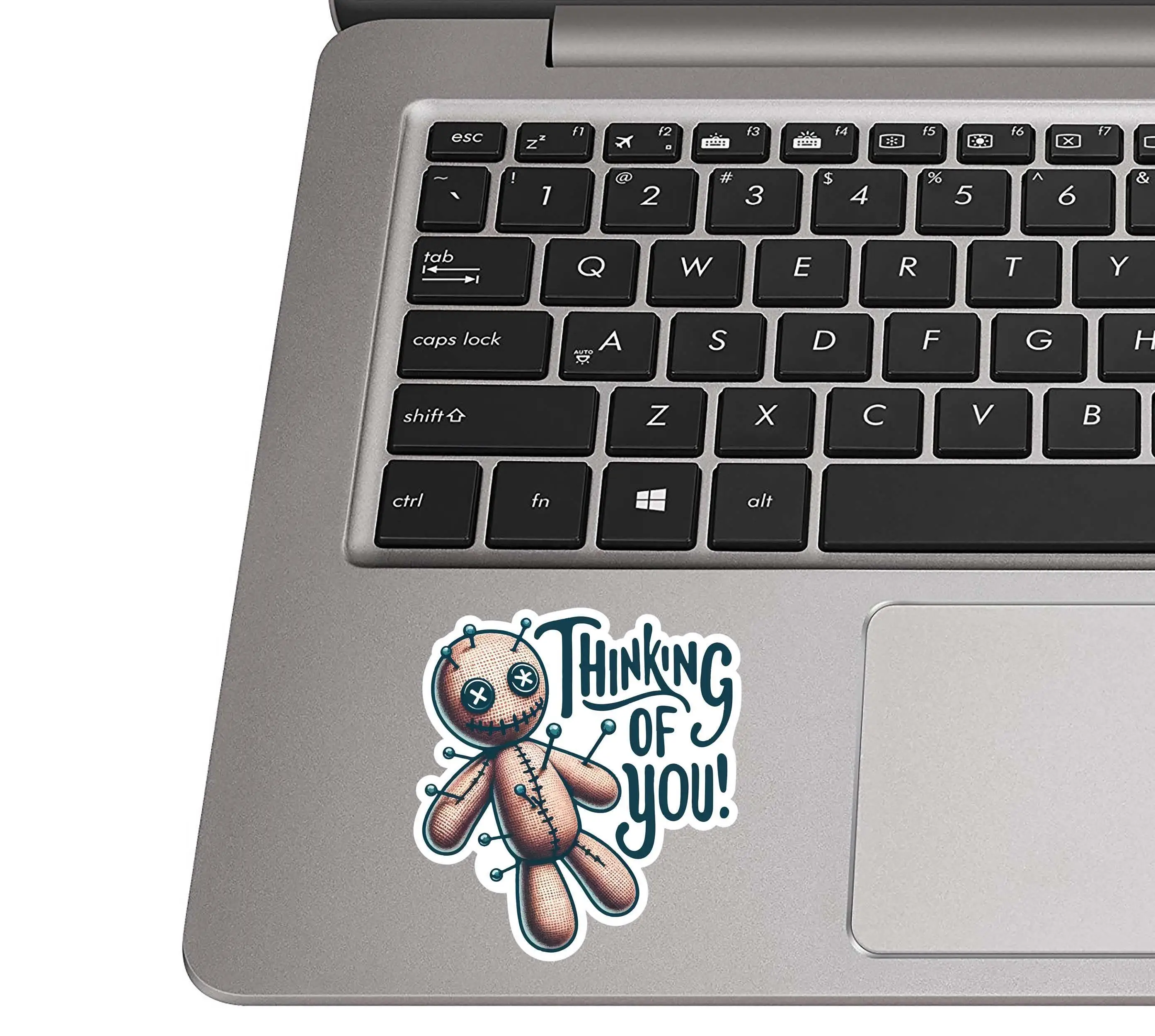 Thinking of You Voodoo Doll Vinyl Car Sticker Decal for Car Window and Laptop Decorative Graphic