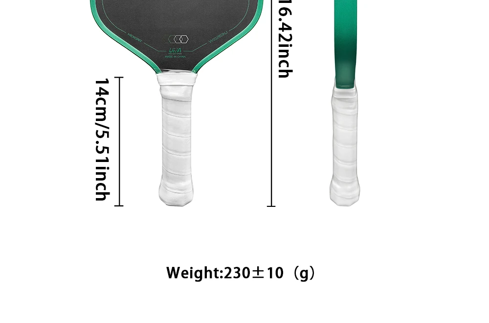 Six24 Ultré Power 2 HexGrit Pickleball-Schläger im gleichen Stil, 16 mm thermogeformte T700-Kohlefaser, Vollschaumkern, USAPA-zugelassen – Detail 9