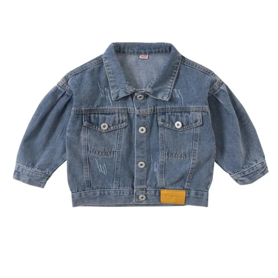 Children\'s Coat Toddler Kids Girls Denim Jean Fall Jacket Button Coat Outwear Tops Outwear 1-6Y Support wholesale