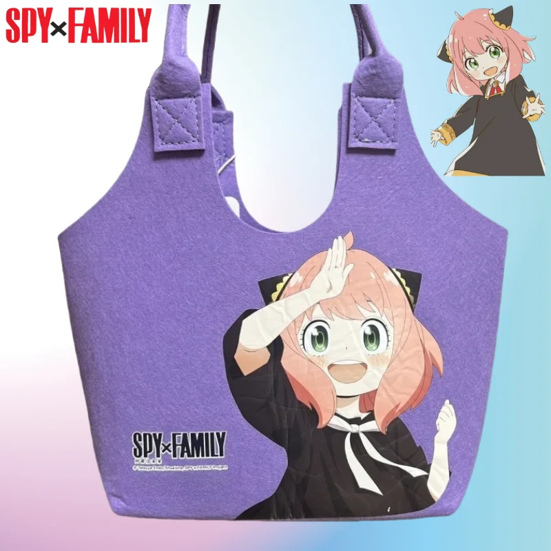 

Anime SPY FAMILY Anya Forge New Sweet Cute Creative Cartoon Pattern Print Fashion Large Capacity Portable Felt Shopping Bagg