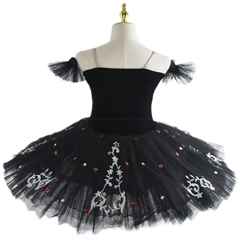 ステージバレエダンスドレス女の子用パフォーマンスチュチュキッズ服子供用メッシュプリンセスドレス、こどもの日向け