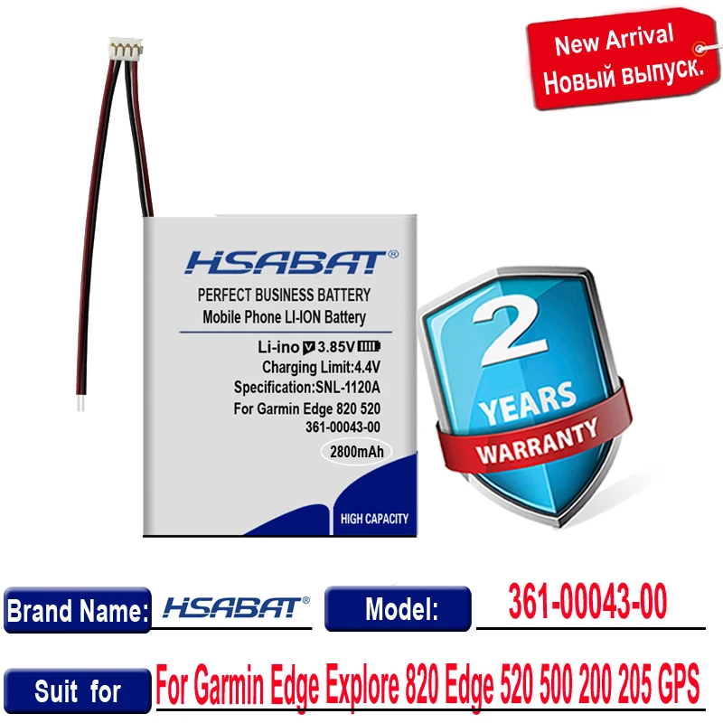 Garmin Edge 820 520 200 205 500 Edge 520 plus用2800mAhバッテリー