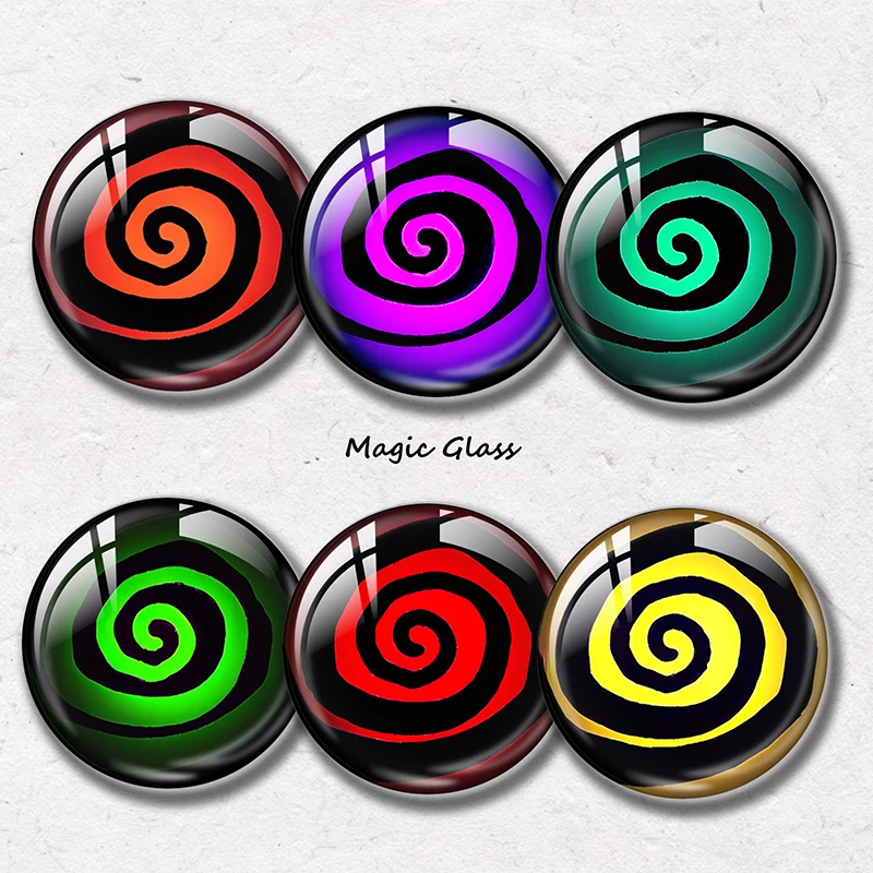 8mm 10mm 12mm 20mm 25mm 30mm 35mm 50m Photo Glass Cabochon Settings Round DIY Jewelry Accessories Colourful Rotating Wrapping