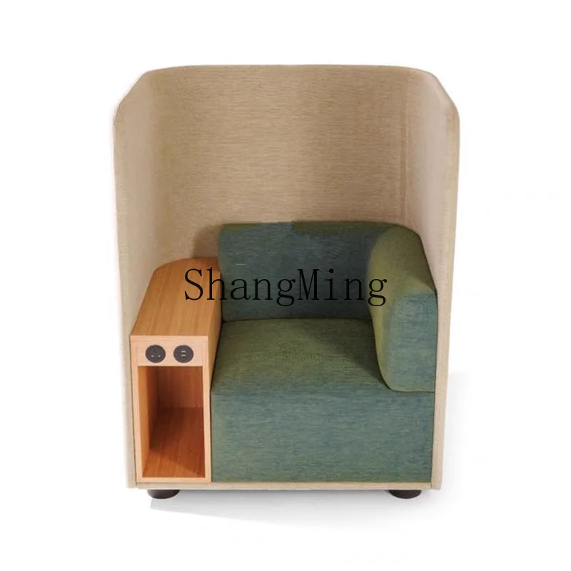 

ZYY high back sofa chair with small table board modern simple library business negotiation waiting area sofa chair