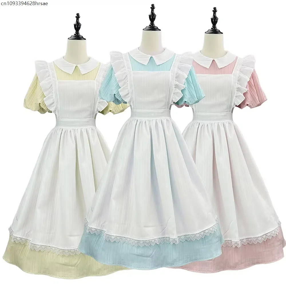 

2025 French Maid Cosplay Costume Summer Comic-Con Short Sleeved Lolita Carnival Party Outfit Women Dress Apron Wear