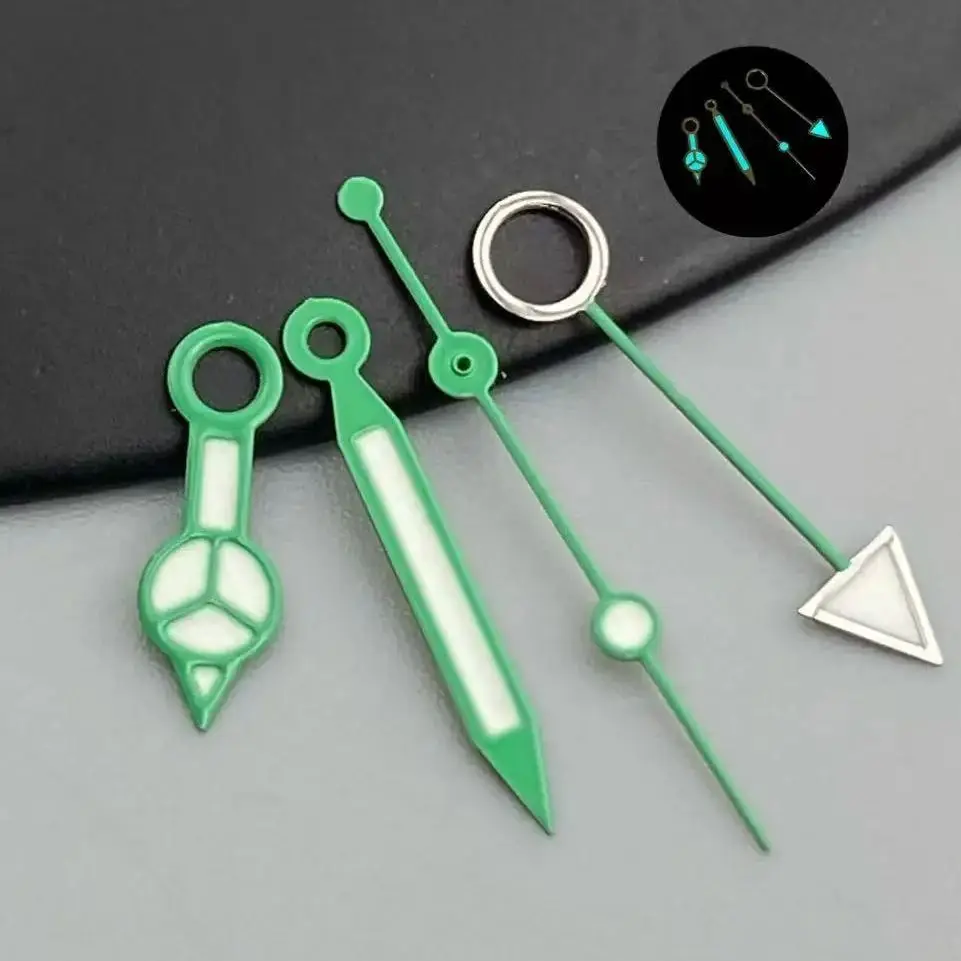 Wskazówki zegarka NH34 GMT Ice Blue Luminous Hands BGW9 Luminous Submariner Mercedes Diver Needles lub Seiko Watches Replacement Part