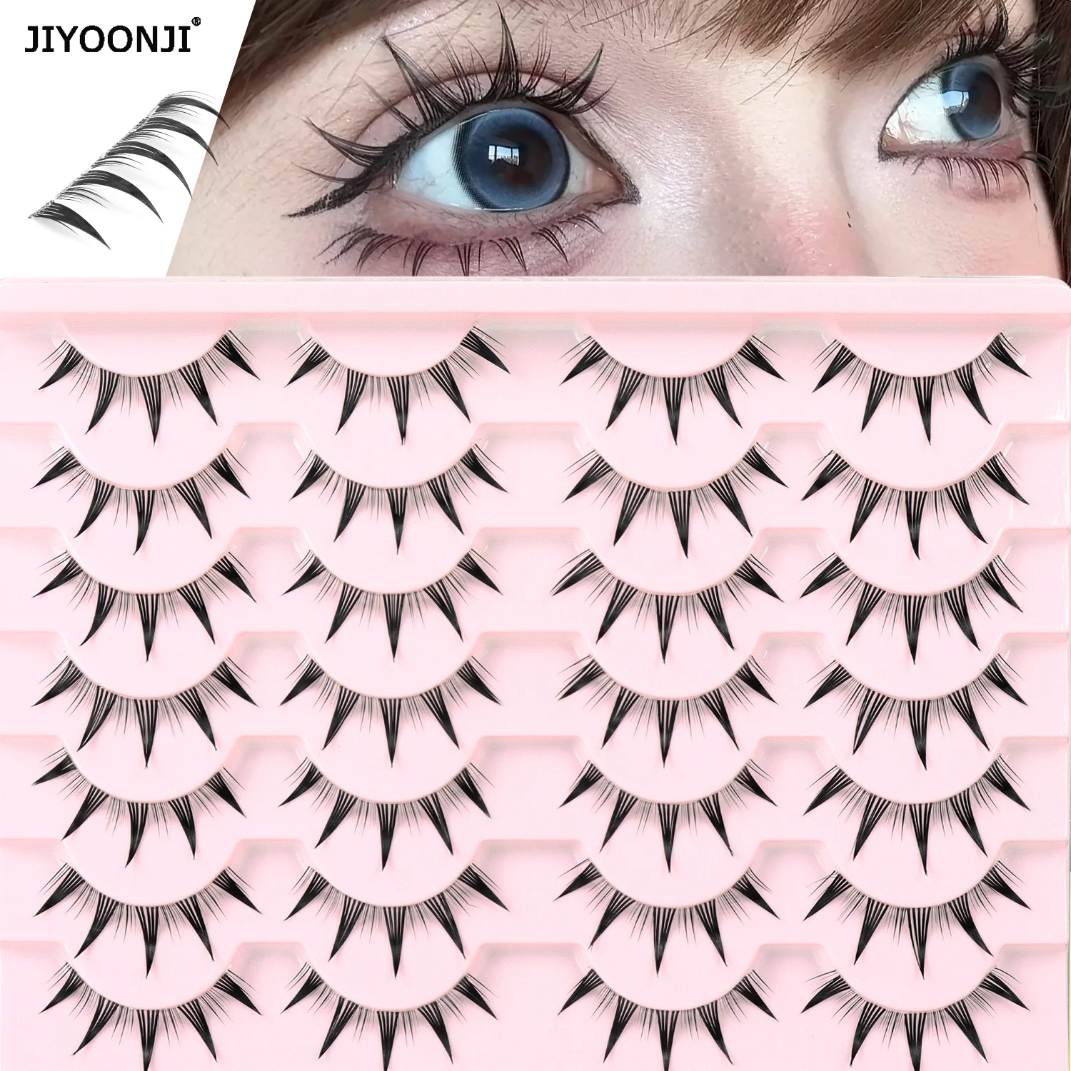 Manga-Falsche Wimpern, 14 Paar großer Dämonen im Kamera-Stil, Cosplay/Lolita-Stil