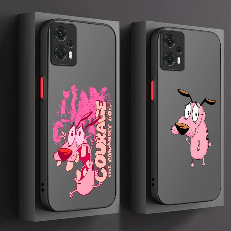 Cute Courages Cowardly Dog Case For Xiaomi POCO M6 Pro 4G C65 X6 X3 NFC X4 GT X5 F3 F4 F5 F6 13T 12T 11T 10T 13 12 11 Lite 5G NE