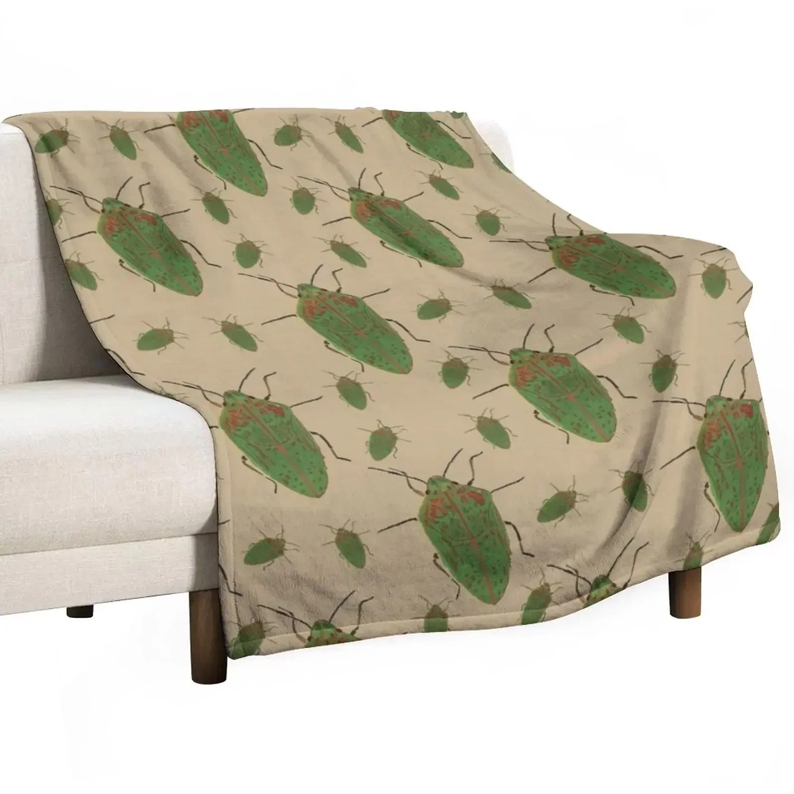 Hawaii Koa Bug Pattern Throw Blanket Shaggy Beach Hair Loose Tourist Bed Fashionable Blankets