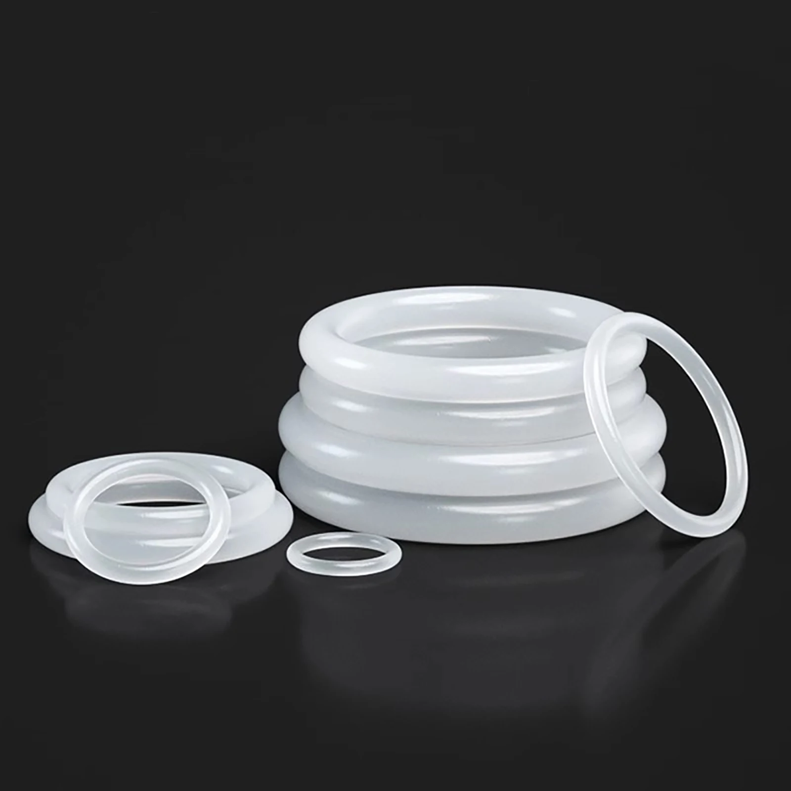 White Food Grade Silicone O-Ring Gasket CS 1.5mm OD 5~80mm Waterproof Washer Rubber VMQ O Rings Gaskets Washers