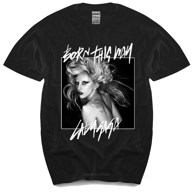 Summer mens black t-shirt Men Capas De Cd Lady Gaga T Shirts Harajuku Style Tshirt New Cotton tee-shirt male tees