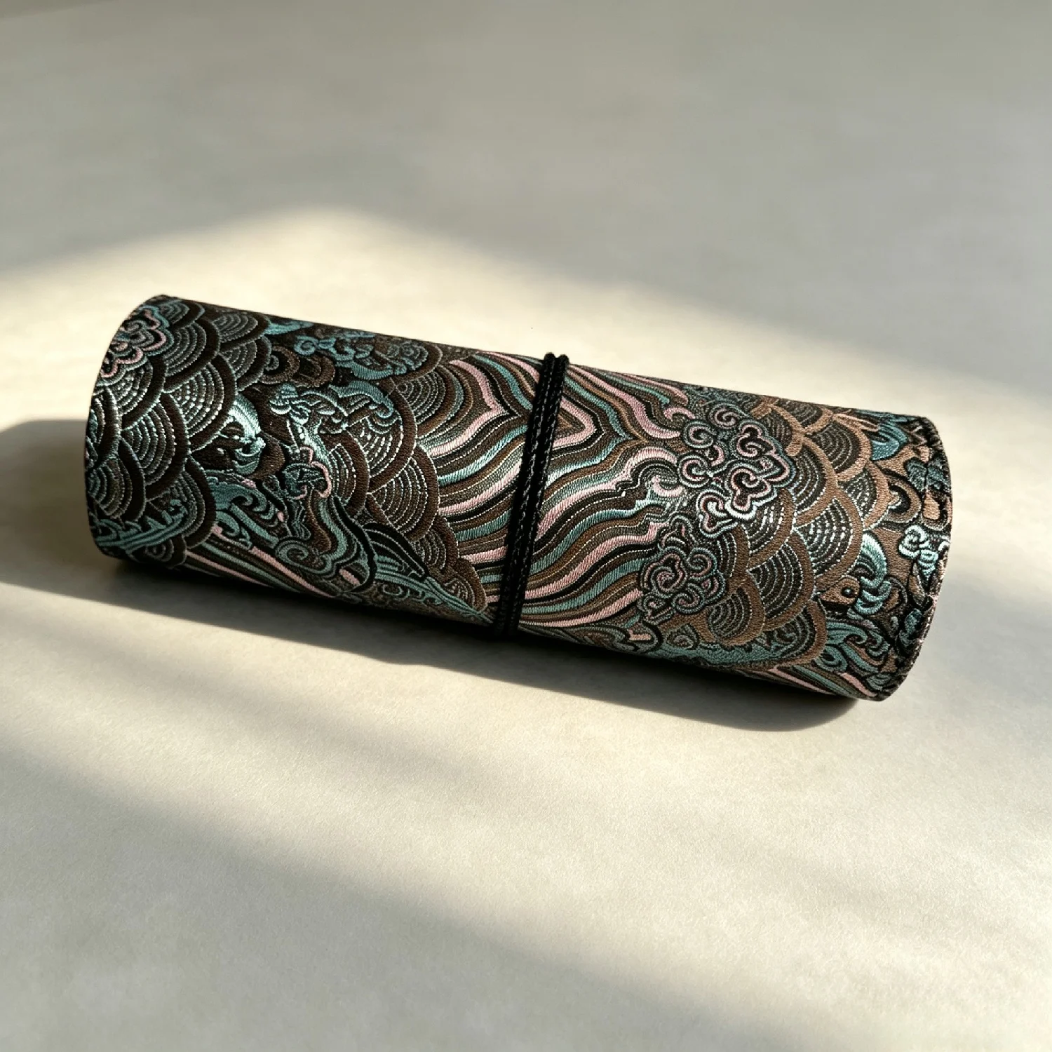 Pen Pouch Roll - 5-gaats pennenrol; handgemaakte stoffen draagbare pennenhouder