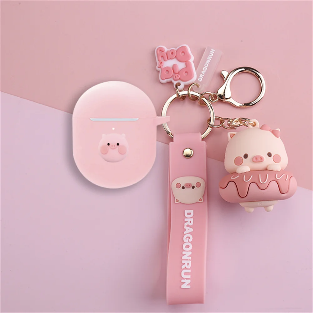 Hot Cute Cartoon Anime Soft Earphone Cover for Redmi Buds 3 Pro Earphone Wireless Headphone Case Box with Lovely Doll Keychain