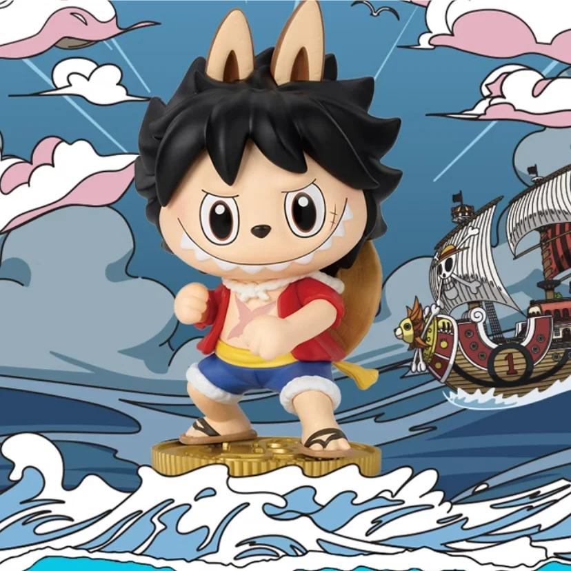 Novo genuíno os monstros arcano caixa labubu uma peça série caixa cega brinquedos luffy caixa mistério coleção modelo surpresa crianças presente