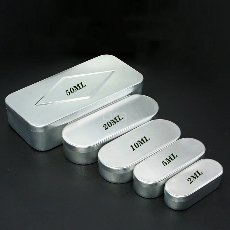 Disinfection Box Aluminum Acupuncture Box Portable Storage Rectangular Needle Box 2ml 5ml 10ml 20ml 50ml