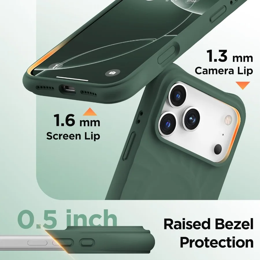 حافظة مغناطيسية واقية مضادة للصدمات لهاتف آيفون 17 برو ماكس 6.9 مع كاميرا سيليكون مدمجة متوافقة مع MagSafe